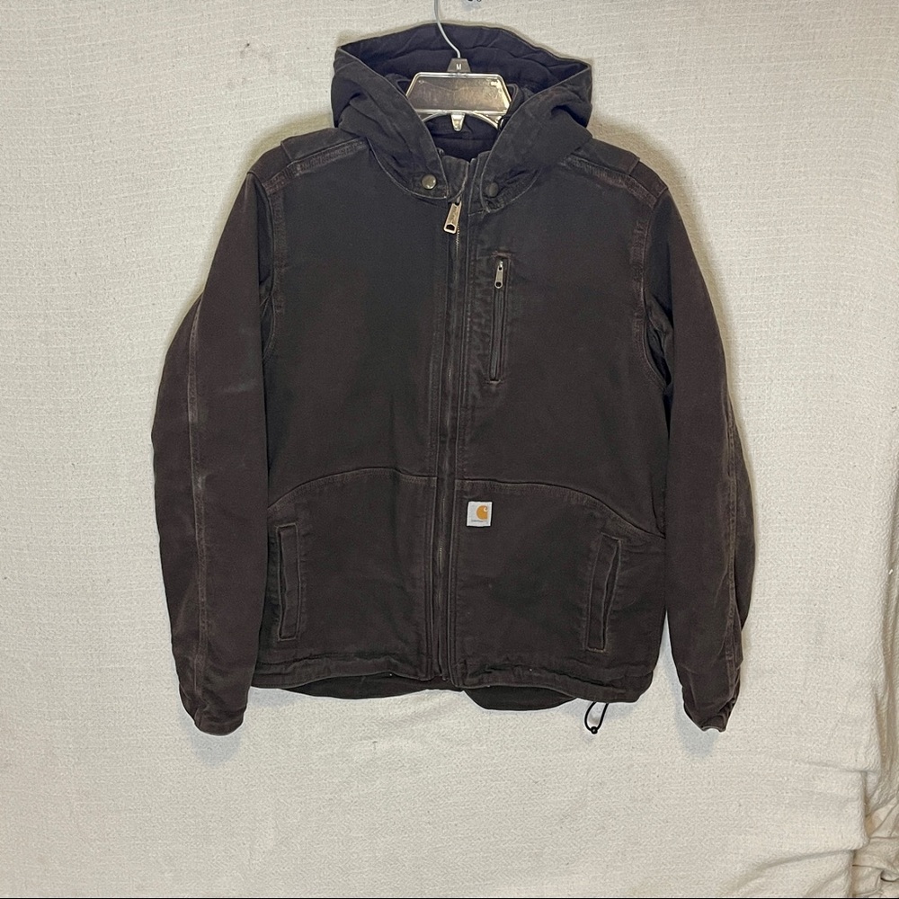 CARHARTT SHERPA-LINED FULL SWING® LOOSE FIT WASHED DUCK JACKET SIZE SMALL